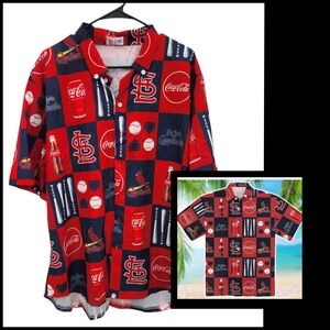 Coca Cola Themed Red and Black Men's Shirt